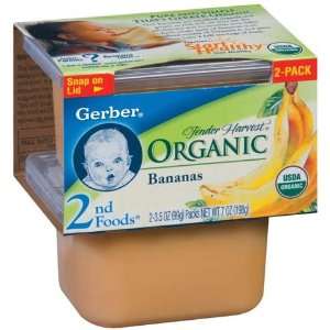 Gerber 2nd Foods Baby Foods Organic Bananas 3.5 Oz   8 Pack  