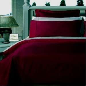   XL Egyptian cotton Solid Burgundy 3Pieces Alternative Comforter set