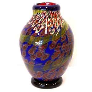  Murano Art Glass Vase millifiori sunflower a38