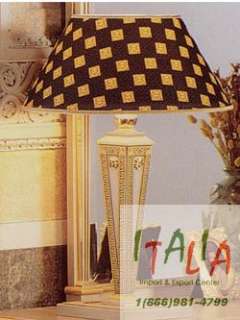 Versace Design White & Gold Black Velvet Shades Lamp  
