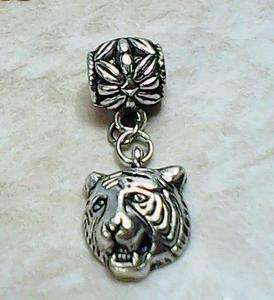 LARGE HOLE EUROPEAN TIGER BEAD DANGLE IN SETS OF 5 10 20  