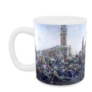 Reclaim the Streets, Brixton (oil on canvas) by Anthony Eyton   Mug 