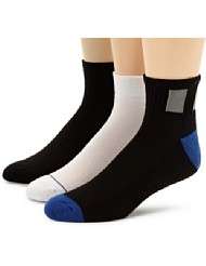 calvin klein men s 3 pack color block quarter socks
