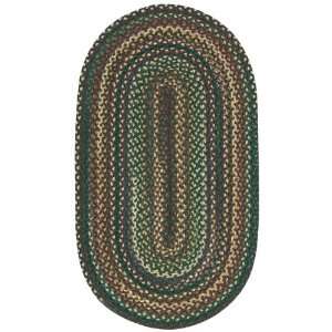   Sherwood Forest Concentric Dark Green Rectangle 5.00 x 8.00 Area Rug