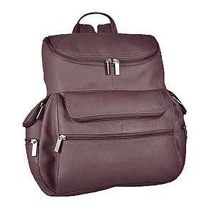  David King Leather Multi Pocket Backpack Cafe Office 