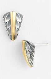 Elizabeth and James Audubon Feather Button Earrings $150.00