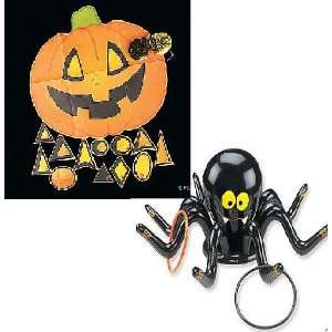  2 HALLOWEEN Party GAMES  Black SPIDER Inflatable RING TOSS 