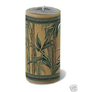  Hawaiian Decal Candle Bamboo 3 x 6 in.