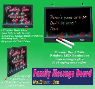 LIGHT UP MESSAGE BOARD WITH NEON RAINBOW LED LIGHTS 8 7020803911 5 