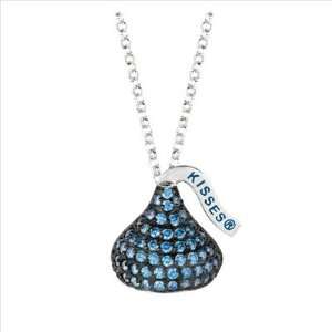  New wTag Hersheys Kisses Medium Flat Back Blue CZ 