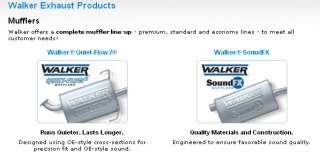 advantages continue today in virtually every premium Walker exhaust 