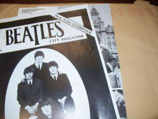   BEATLES CITY MAGAZINE, LIVERPOOL IMPORT, WITH AIR MAIL ENVELOPE, 1984