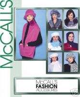 McCalls 3400 WOMENS’ SCARVES HATS & FUR COLLAR Pattern  