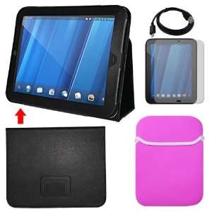  Premuim Pink/Silver Trim Sleeve Case+HP Touch Pad Tablet 