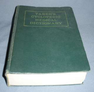 TABERS MEDICAL DICTIONARY 1954 SIXTH ED VINTAGE BOOK  