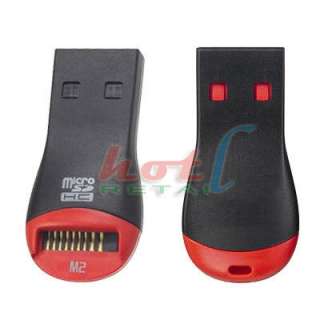 Mini USB 2.0 Micro SD T Flash TF M2 Memory Card Reader  