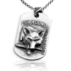 Metal Gear Solid Snake Fox Hound Dog Tag/Necklace/Pendants  Titanium 