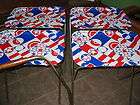 Mid Century LaVada Set Of 4 Metal T.V. TV Trays With Stand Red White 