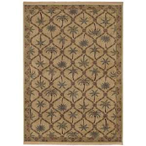 Tommy Bahama palm patches beige Rectangle 3.90 x 5.90 Area Rug