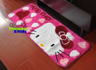 Hello Kitty Doormat Bath Mat Rug Pad Carpet 15.7x 47 Rectangle Pink 
