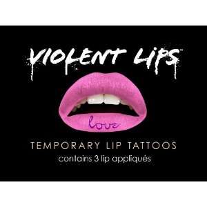  Violent Lips   The Pink Love   Set of 3 Temporary Lip 
