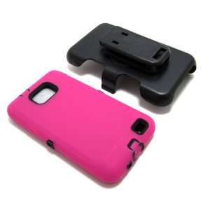  Case Cover and Belt Clip Holster, Hot Pink Silicone and Black Inner 