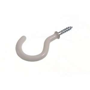 CUP HOOK 32MM TO SHOULDER TOTAL LENGTH 45MM WHITE PVC COATED ( pck 