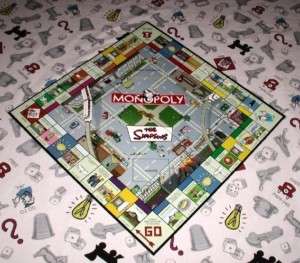 Monopoly The Simpsons Replacement Game Board New  