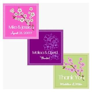  Cherry Blossom Square Tags & Labels   Baby Shower Gifts 