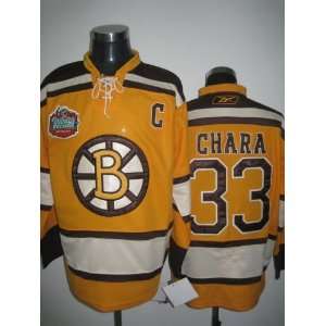   #33 Yellow NHL Boston Bruins Hockey Jersey Sz56