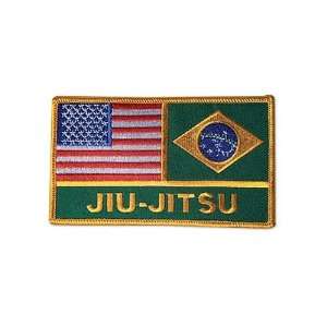  USA America / Brazil Jiu Jitsu Flags Patch Beauty