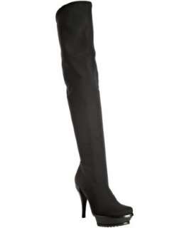 Lisa for Donald J Pliner black microfiber elastic Idas thigh high 