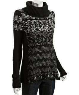 style #312778001 black wool Snow Fox Fireside turtleneck sweater
