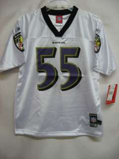   Suggs Baltimore Ravens White Mid Tier NFL YOUTH Large Jersey $  