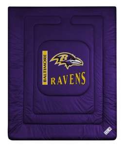 Baltimore Ravens NFL Locker Room 6 Piece Twin Comforter Bed Set  