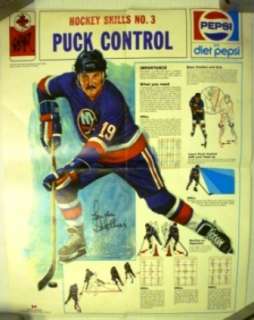 1976 Pepsi Hockey Skills No. 3 Bryan Trottier Poster  