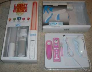 Nintendo Wii Nunchuk + 4 Remote Accessories $80 Value P  