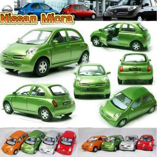 Nissan Micra 128 , 5 LimeGreen DieCast Mini Cars Toys Kinsmart 