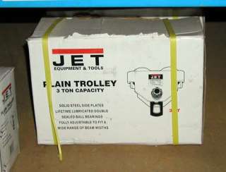 Jet 3 Ton PT Series Industrial Duty Plain Trolley, stock number 252030