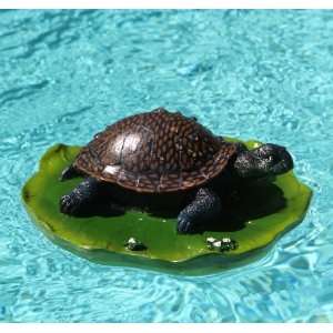  Brown Shell Turtle Floater On A Lily Pad