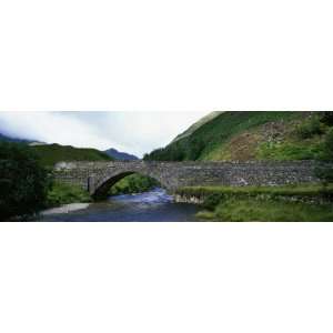  Mountain Landscape with Stone Bridge over Stream, Highland 