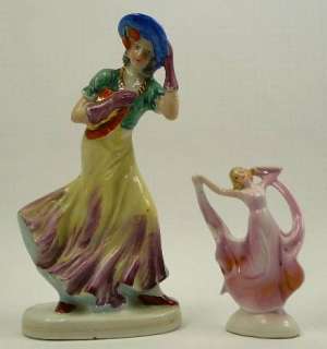   Porcelain Lady Figurines Occupied Japan & Miniature Germany vtg  