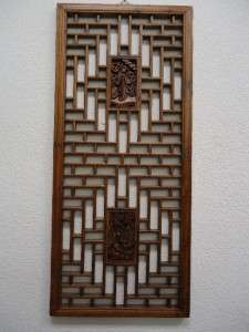 Chinese Antique Oriental Wall Decor Wood Panel Wooden Screen 19c 