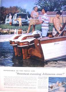 1957 JOHNSON SEA HORSE 35 OUTBOARD MOTOR   PRINT AD  