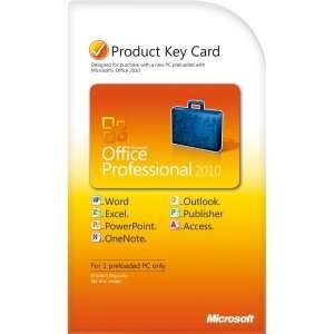 BRAND NEW Microsoft Office 2010 Professional 1 PC License Product Key 