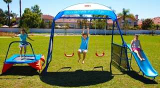   Premier100 Fitness Playground Trampoline / Swing Set Outdoor Play Yard