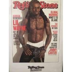 Lil Wayne Rolling Stone Signed Autographed Poster Framed Jsa Coa Rare