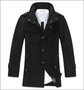   Warmth Gray Black Wool Winter Outerwear Jacket Body Coat Sz M~XXXL