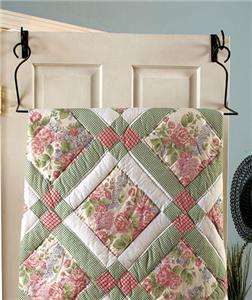 SPACE SAVING SCROLLWORK OVER THE DOOR QUILT AFGHAN THROW TOWEL HOLDER 