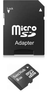   MicroSD Memory Card+SD Adapter for Pandigital Planet 7 Android Tablet